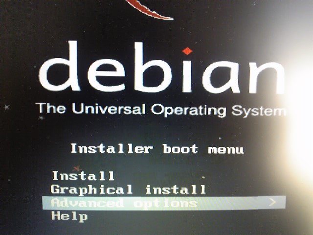 Advanced optionsを選択する