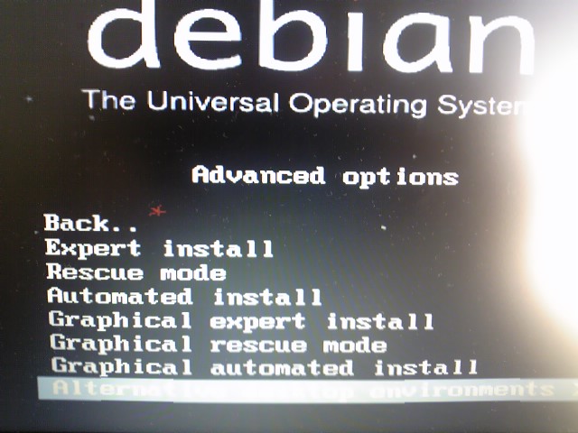 Alternative desktop environments を選択する。